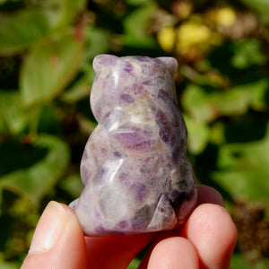 Chevron Amethyst Crystal Teddy Bear