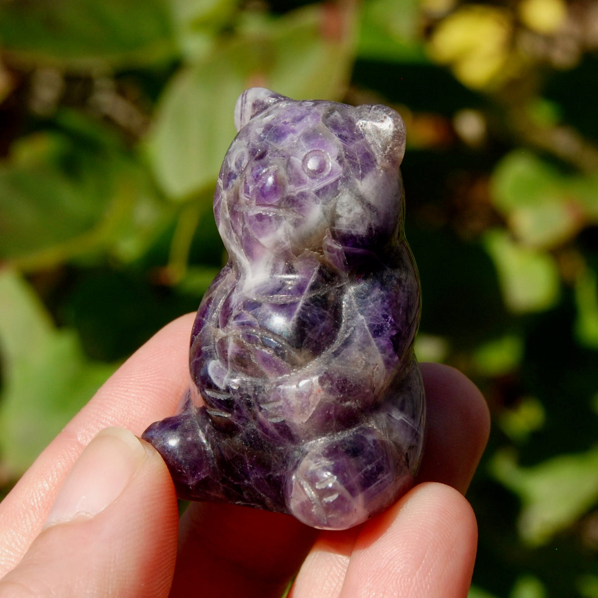 Chevron Amethyst Crystal Teddy Bear