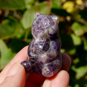 Chevron Amethyst Crystal Teddy Bear