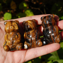 Load image into Gallery viewer, Tiger&#39;s Eye Crystal Teddy Bear
