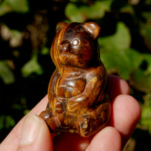 Load image into Gallery viewer, Tiger&#39;s Eye Crystal Teddy Bear
