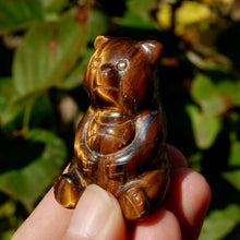 Load image into Gallery viewer, Tiger&#39;s Eye Crystal Teddy Bear
