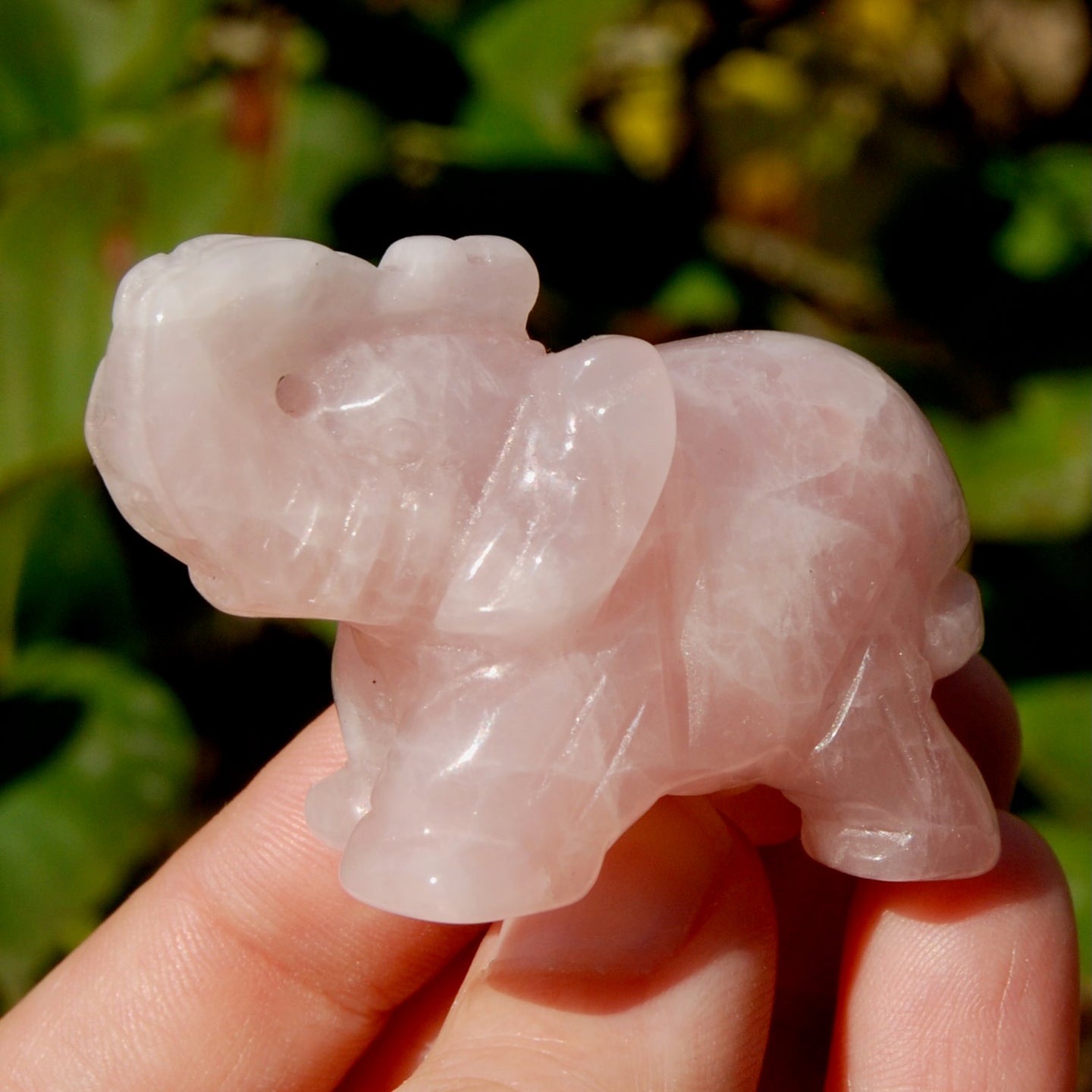 Rose Quartz Crystal Elephant