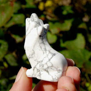 Howlite Crystal Wolf