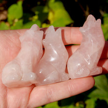 Load image into Gallery viewer, Rose Quartz Crystal Wolf
