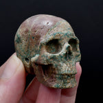 Malachite Matrix Carved Crystal Skul