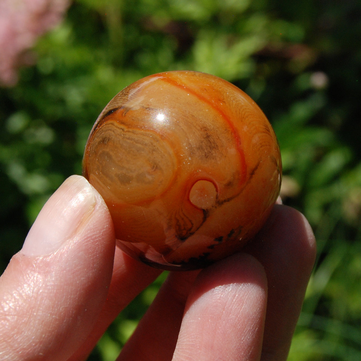 Banded Agate Sardonyx Crystal Sphere for Sale - Stone of Strength & Protection