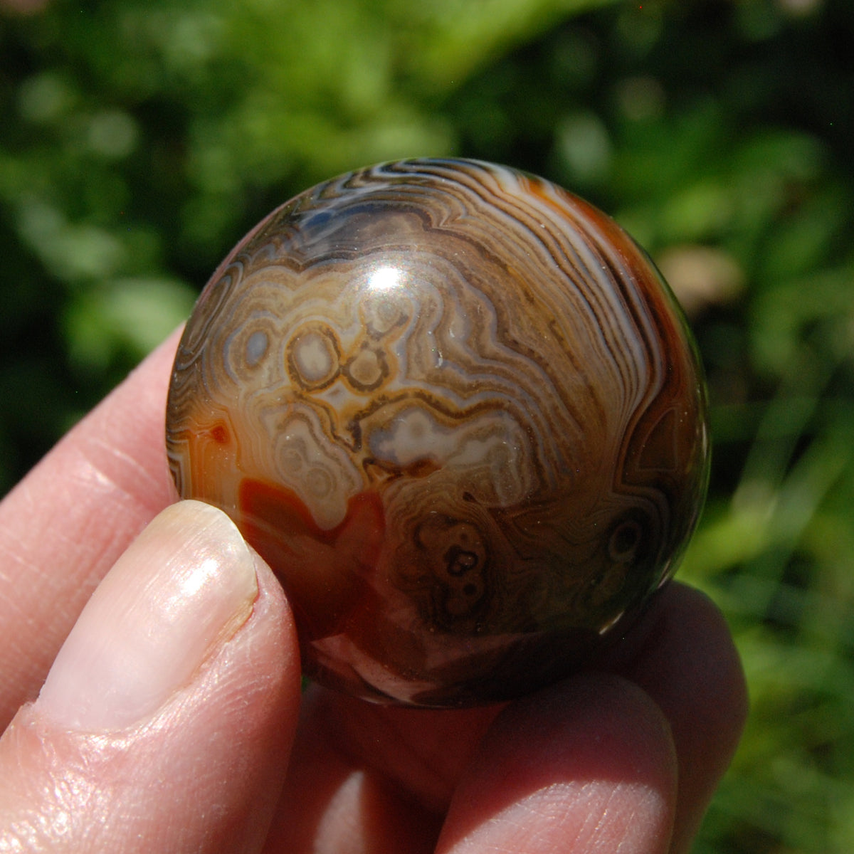 Red Banded Agate Sardonyx Crystal Sphere