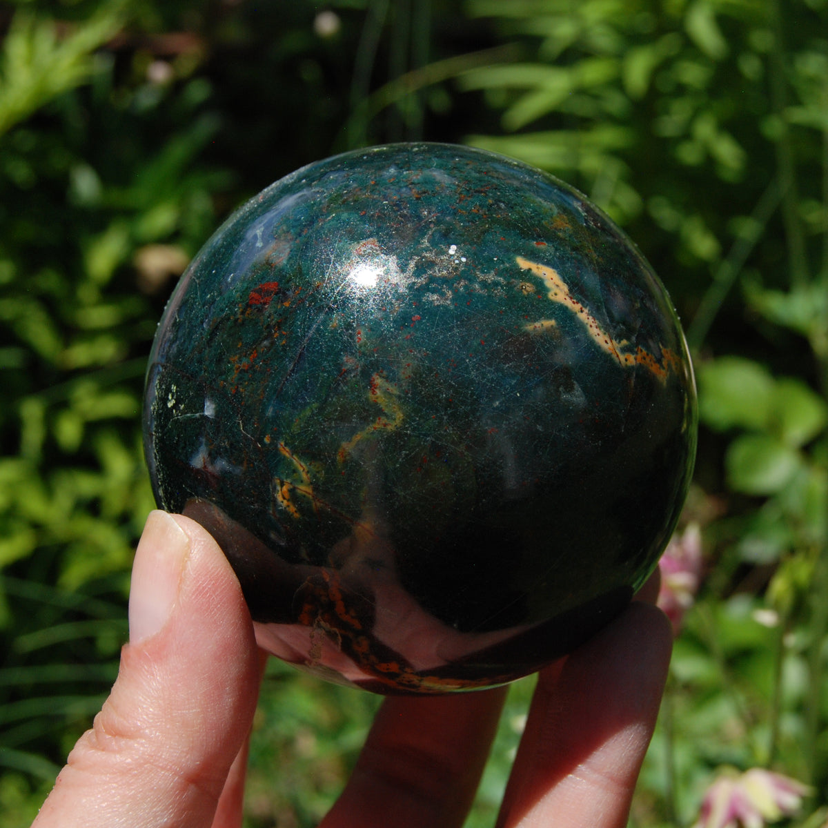 Bloodstone Crystal Sphere