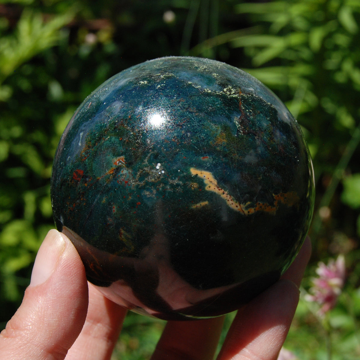 Bloodstone Crystal Sphere
