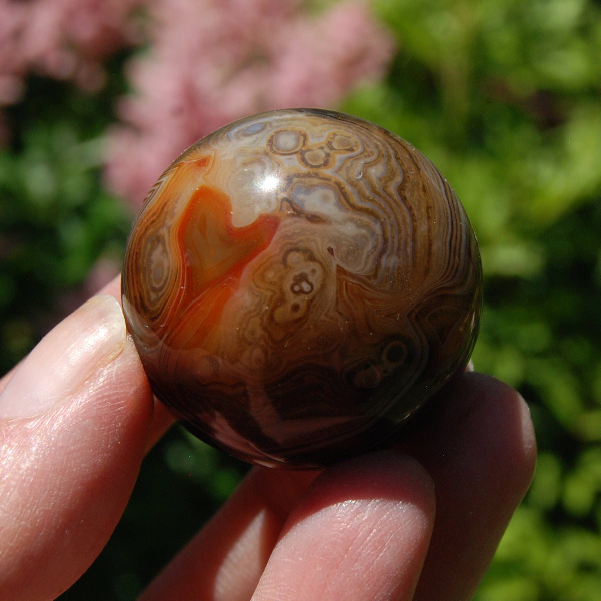 Red Banded Agate Sardonyx Crystal Sphere