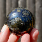 Covellite Pyrite Crystal Sphere