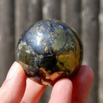 Covellite Pyrite Crystal Sphere