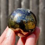 Covellite Pyrite Crystal Sphere