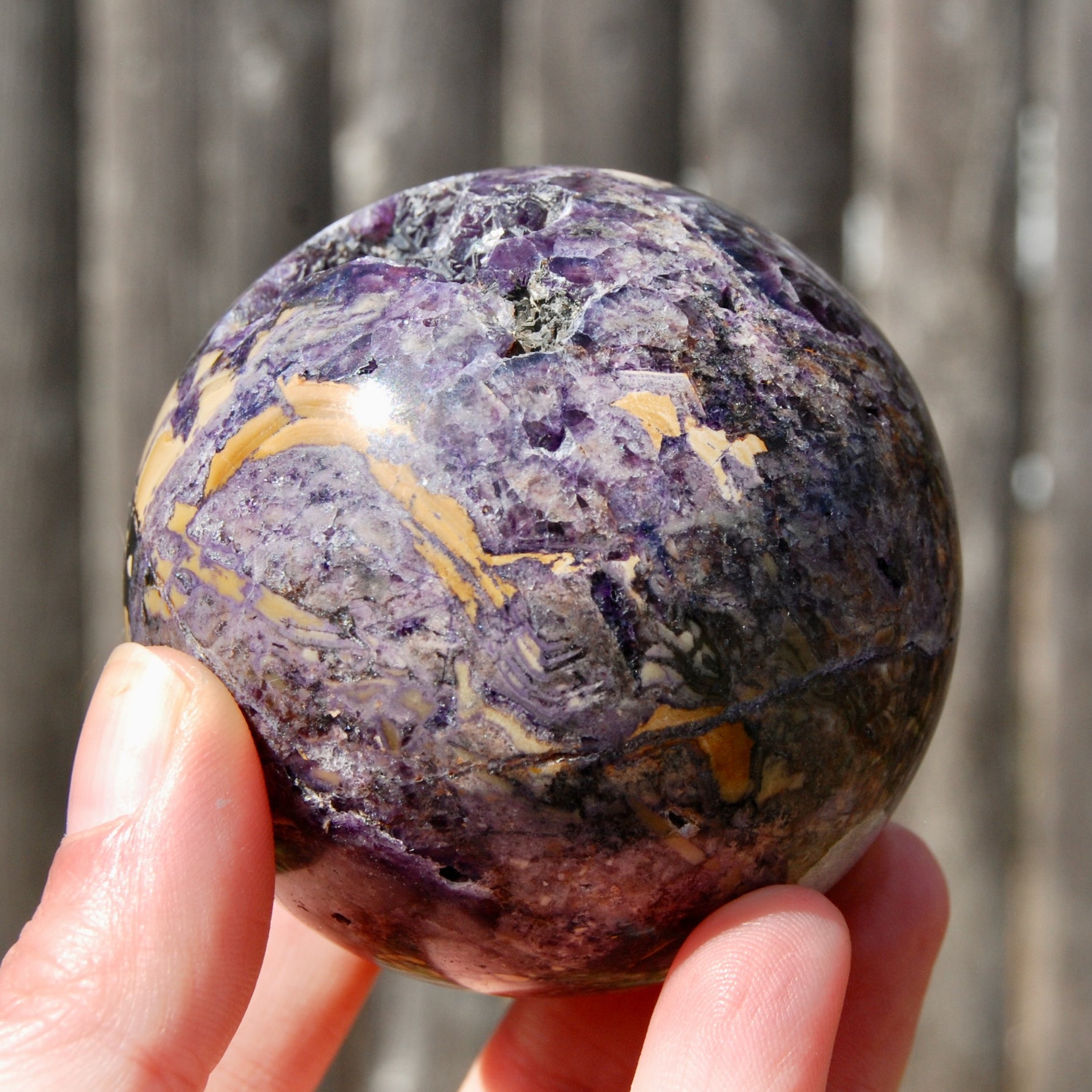 Purple Fluorite Crystal Sphere