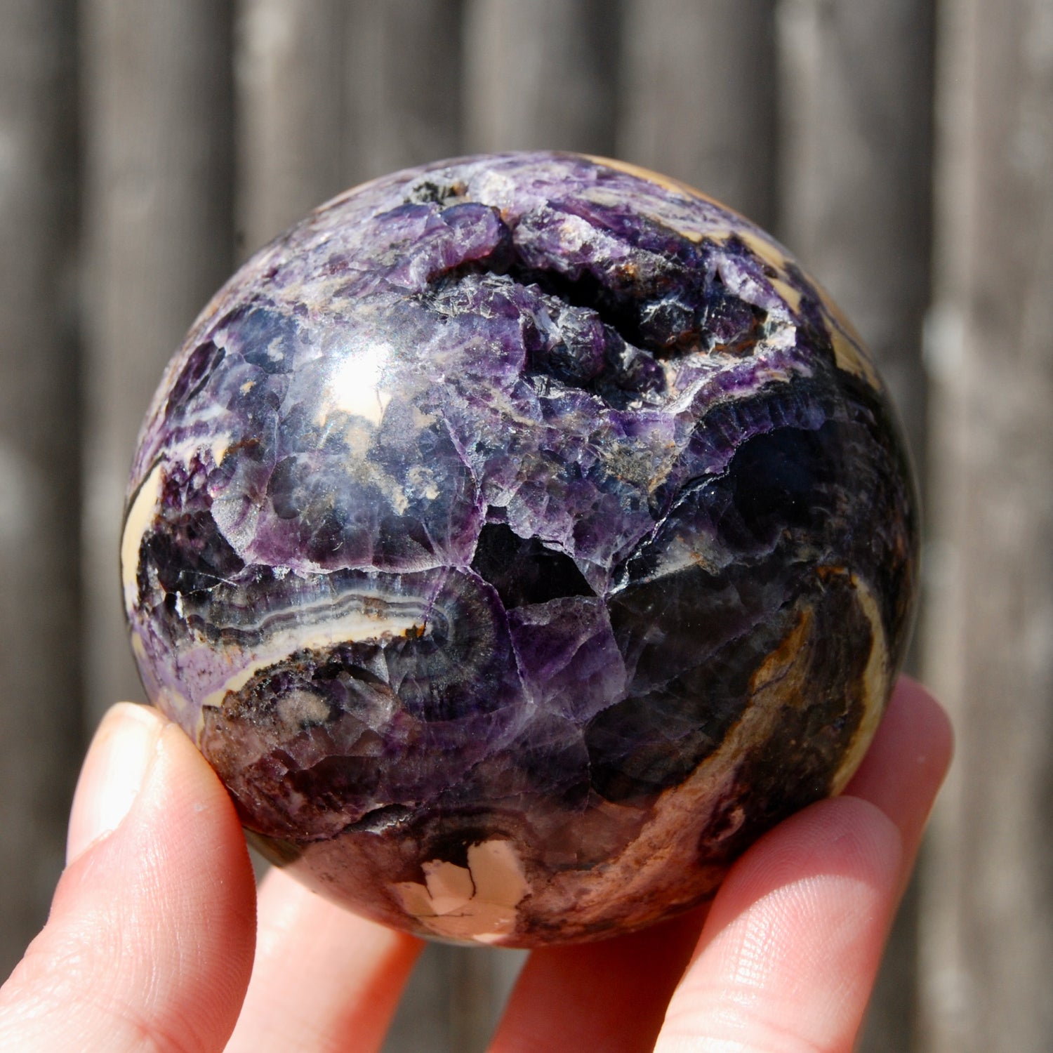 Purple Fluorite Crystal Sphere
