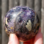 Purple Fluorite Crystal Sphere