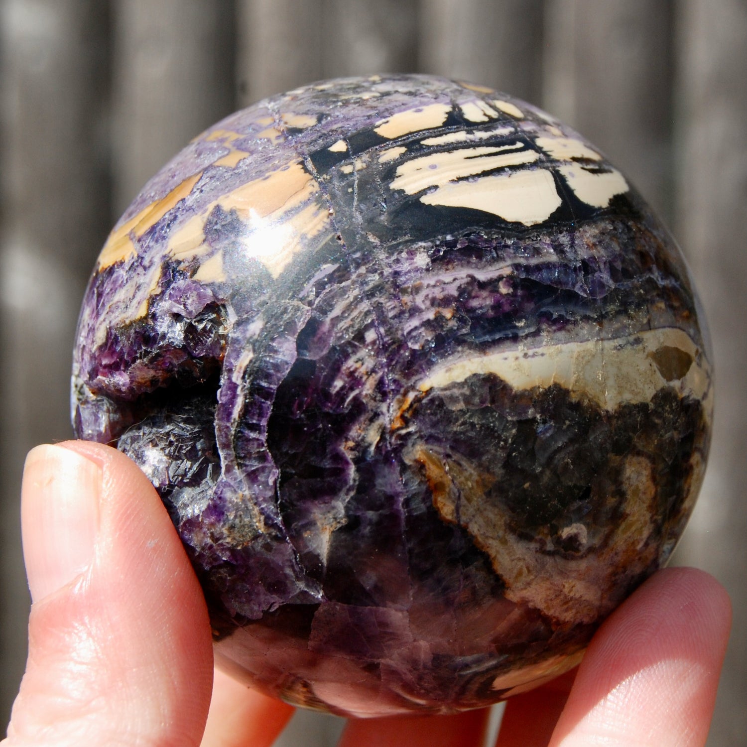 Purple Fluorite Crystal Sphere