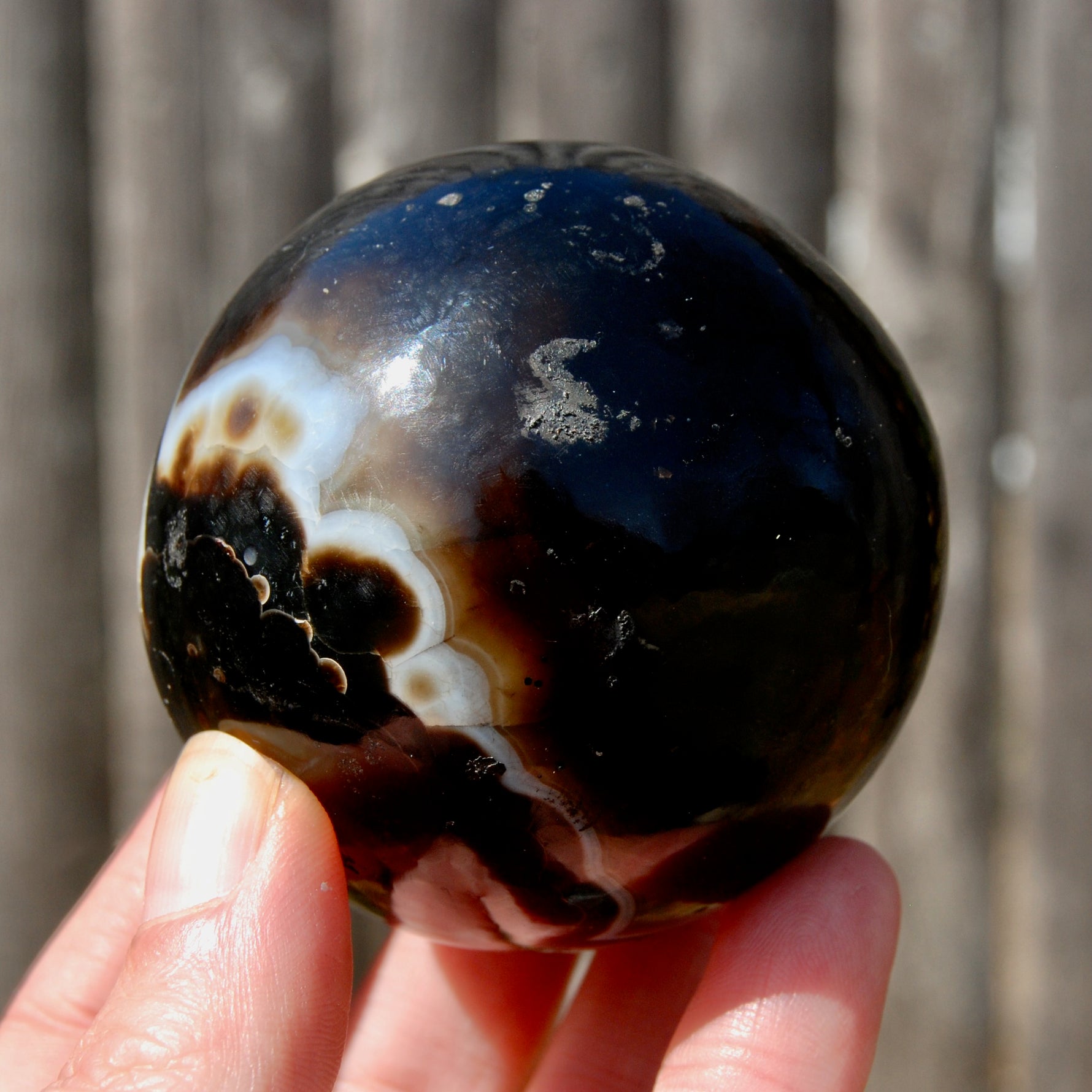 Sulemani Eye of Shiva Banded Sardonyx Crystal Sphere
