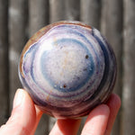 Silky Fluorite Crystal Sphere, Purple Blue Fluorite