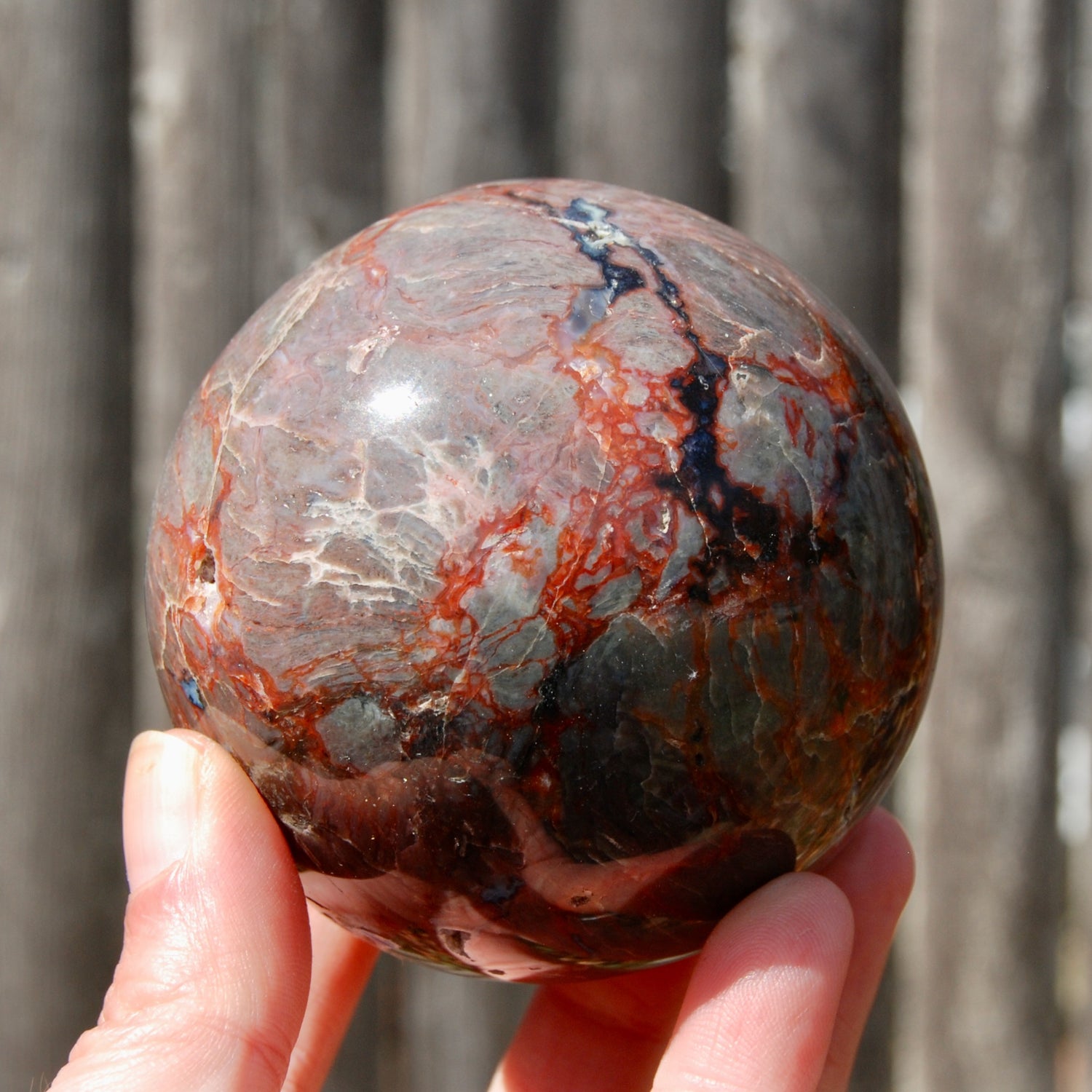 Brecciated Ibis Jasper Crystal Sphere