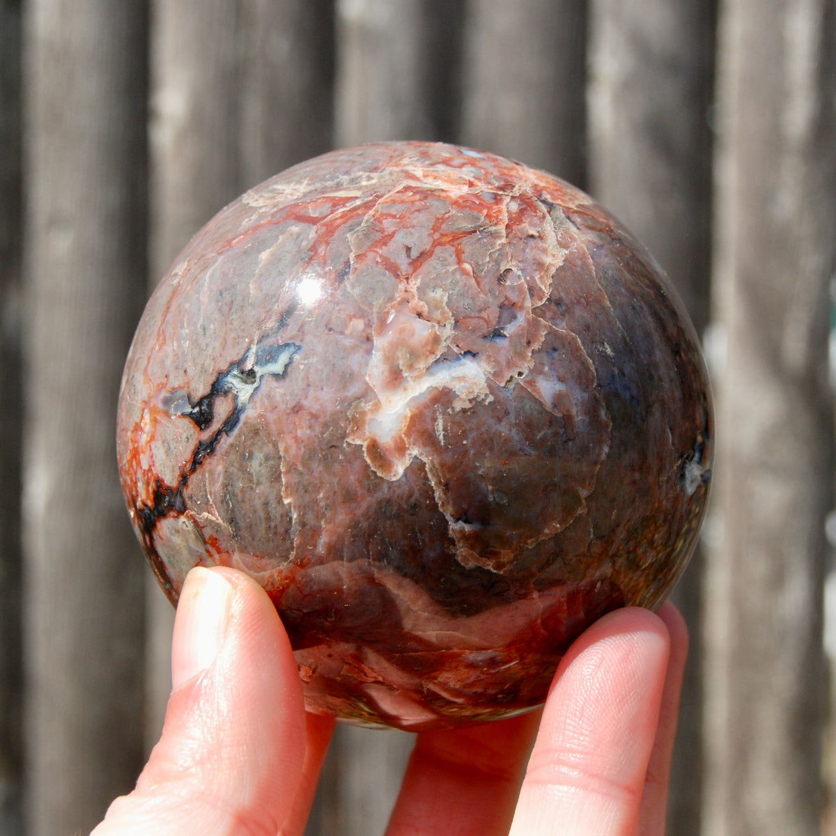 Brecciated Ibis Jasper Crystal Sphere