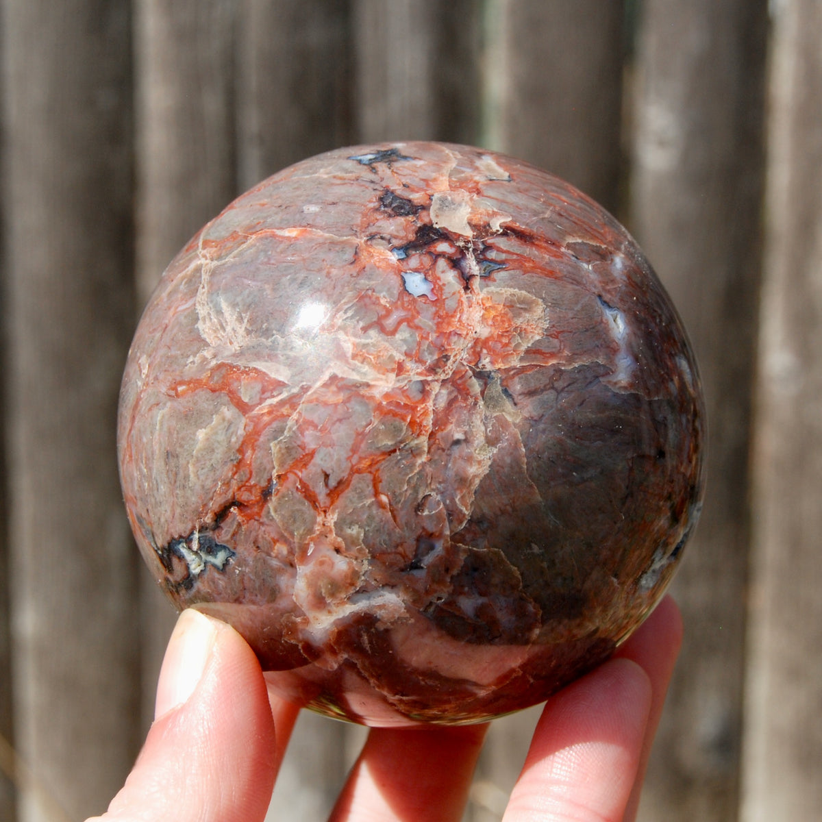 Brecciated Ibis Jasper Crystal Sphere