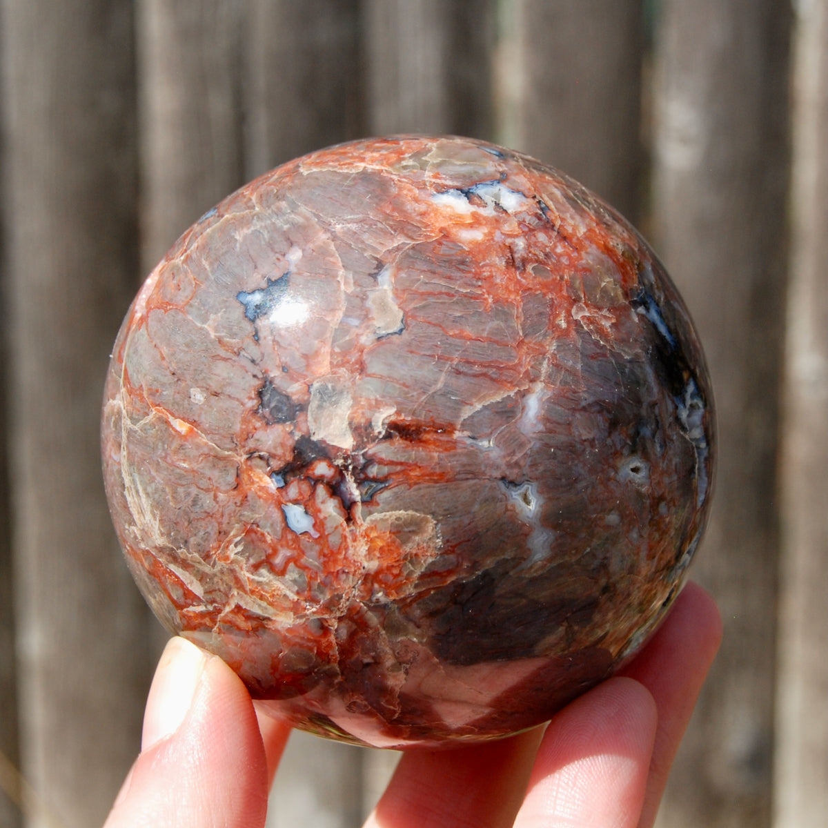 Brecciated Ibis Jasper Crystal Sphere
