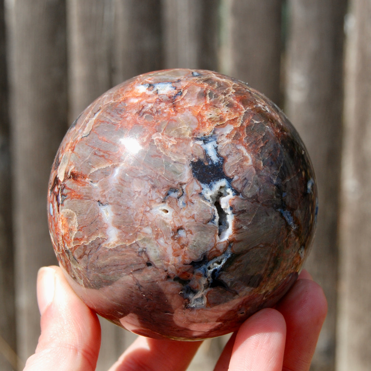 Brecciated Ibis Jasper Crystal Sphere