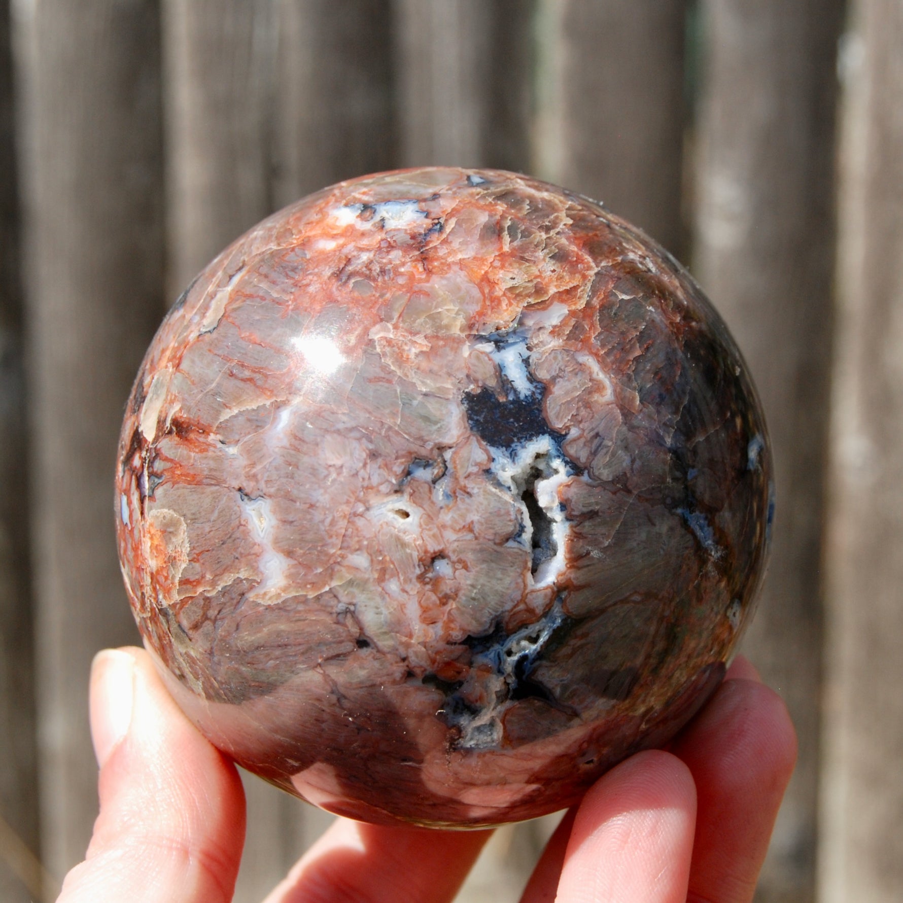Brecciated Ibis Jasper Crystal Sphere