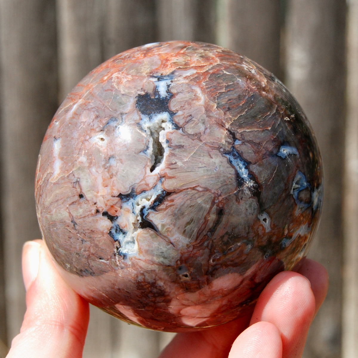 Brecciated Ibis Jasper Crystal Sphere