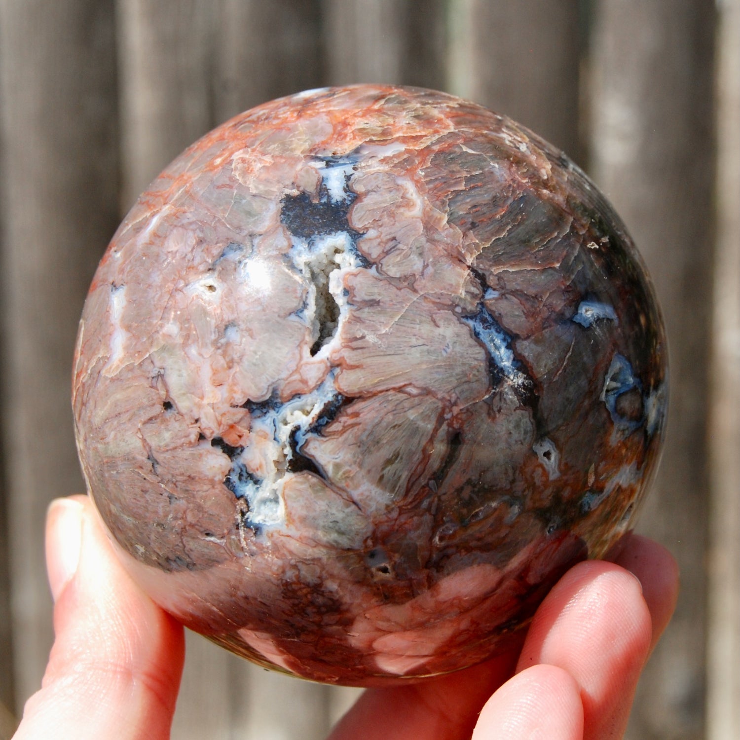 Brecciated Ibis Jasper Crystal Sphere