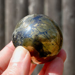 Covellite Pyrite Crystal Sphere