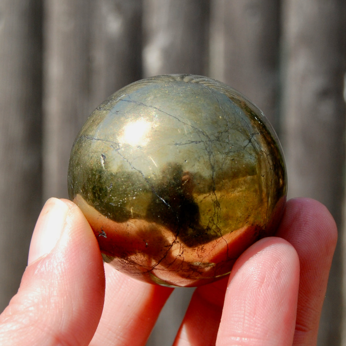 Covellite Pyrite Crystal Sphere