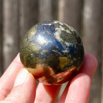 Covellite Pyrite Crystal Sphere