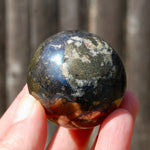 Covellite Pyrite Crystal Sphere