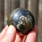 Covellite Pyrite Crystal Sphere