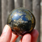 Covellite Pyrite Crystal Sphere