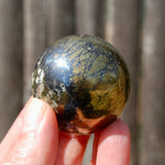 Covellite Pyrite Crystal Sphere