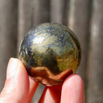 Covellite Pyrite Crystal Sphere