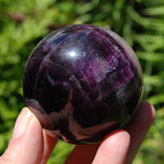 Darkest Purple Fluorite Crystal Sphere