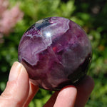Magenta Watermelon Fluorite Crystal Sphere