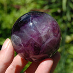Magenta Watermelon Fluorite Crystal Sphere