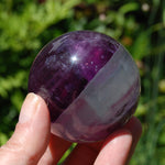 Magenta Watermelon Fluorite Crystal Sphere