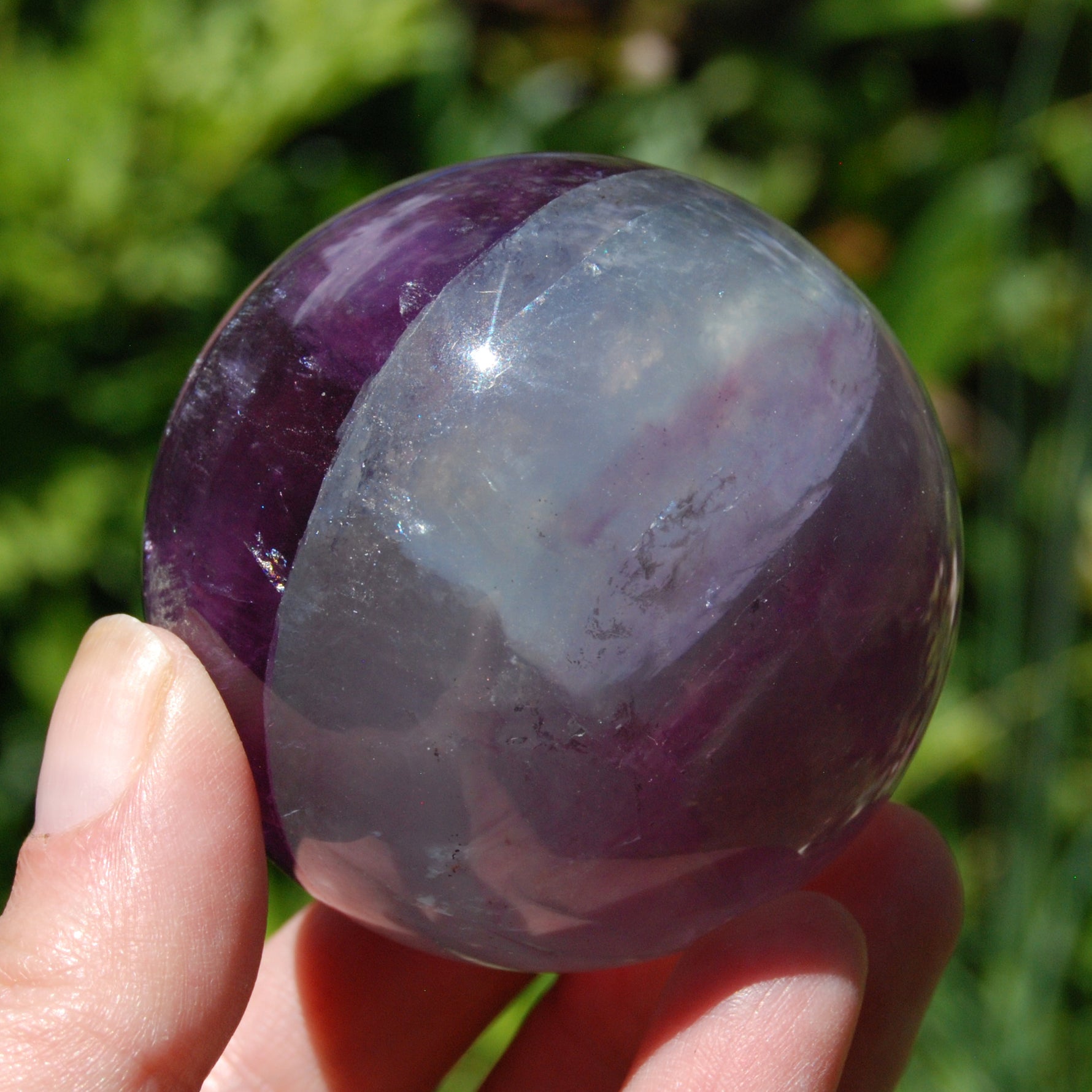 Magenta Watermelon Fluorite Crystal Sphere