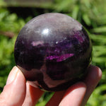 Darkest Purple Fluorite Crystal Sphere