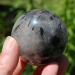 Black Tourmaline Quartz Crystal Sphere
