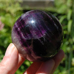 Darkest Purple Fluorite Crystal Sphere
