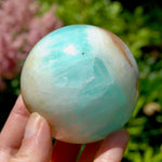 Caribbean Blue Calcite Crystal Sphere