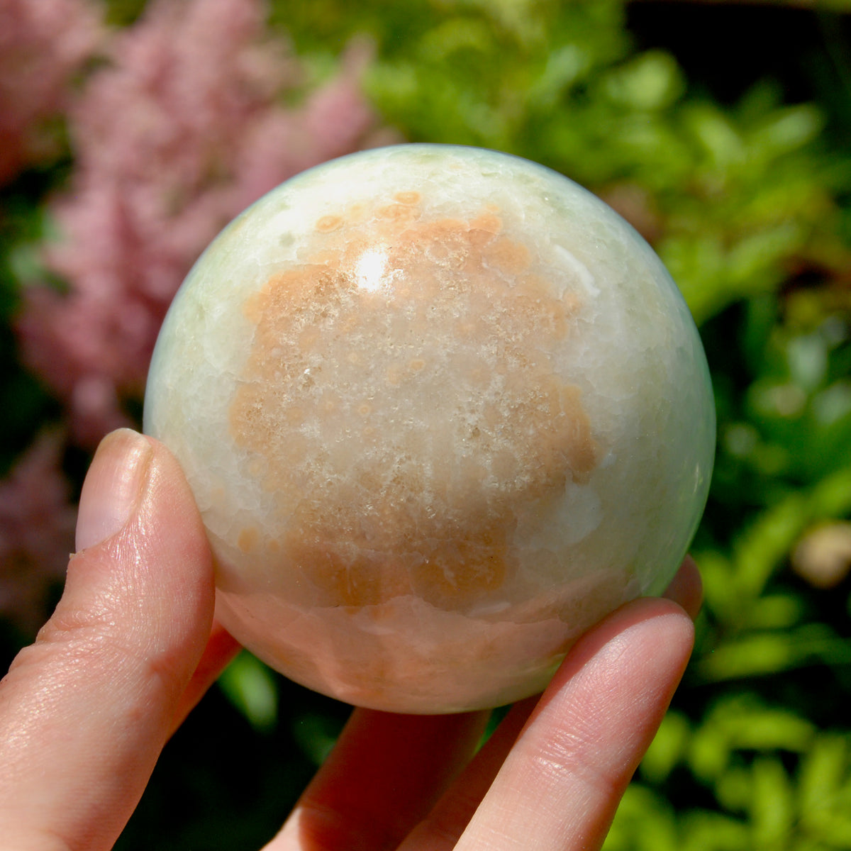 Caribbean Blue Calcite Crystal Sphere